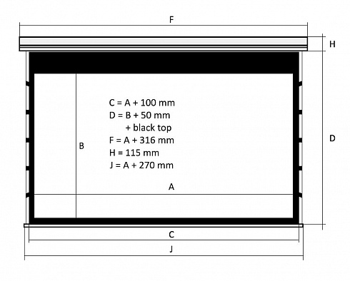 Экран с электроприводом Kauber Red Label Tensioned BT Cinema, 131" 16:9